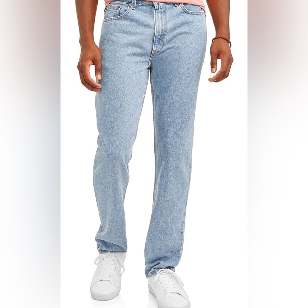 George Regular‎ Fit Straight Light Wash Denim jeans. Men size 36x29